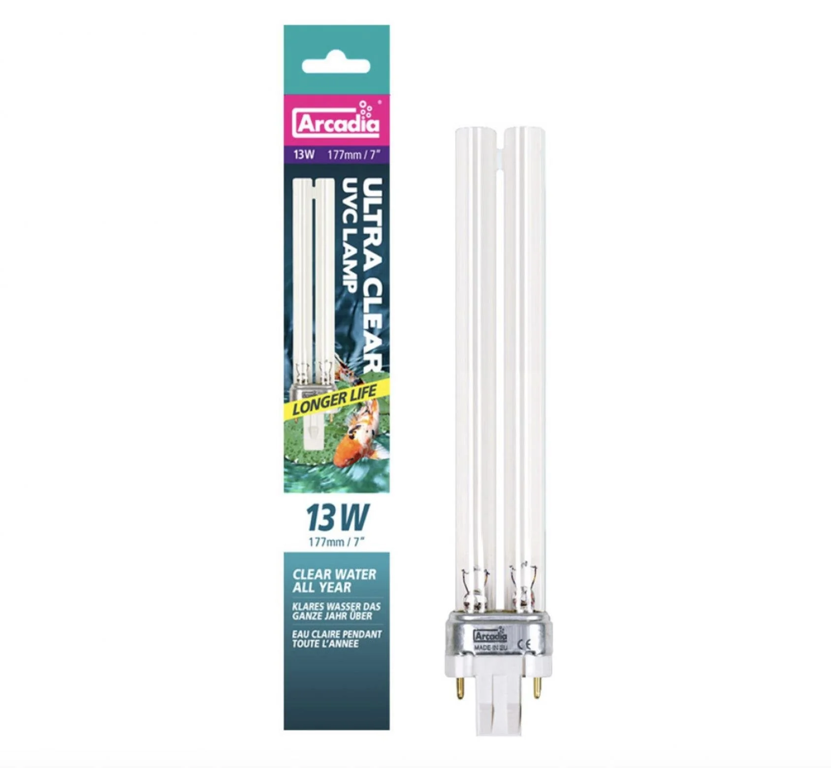 Arcadia Compact UVC Lamp GX23, 177mm, 13 Watt