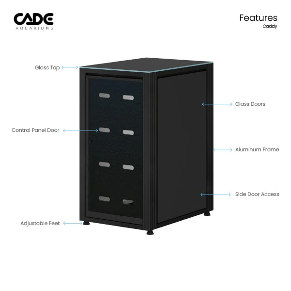 CADE Caddy Accessories Cabinet 500x750x900-Black