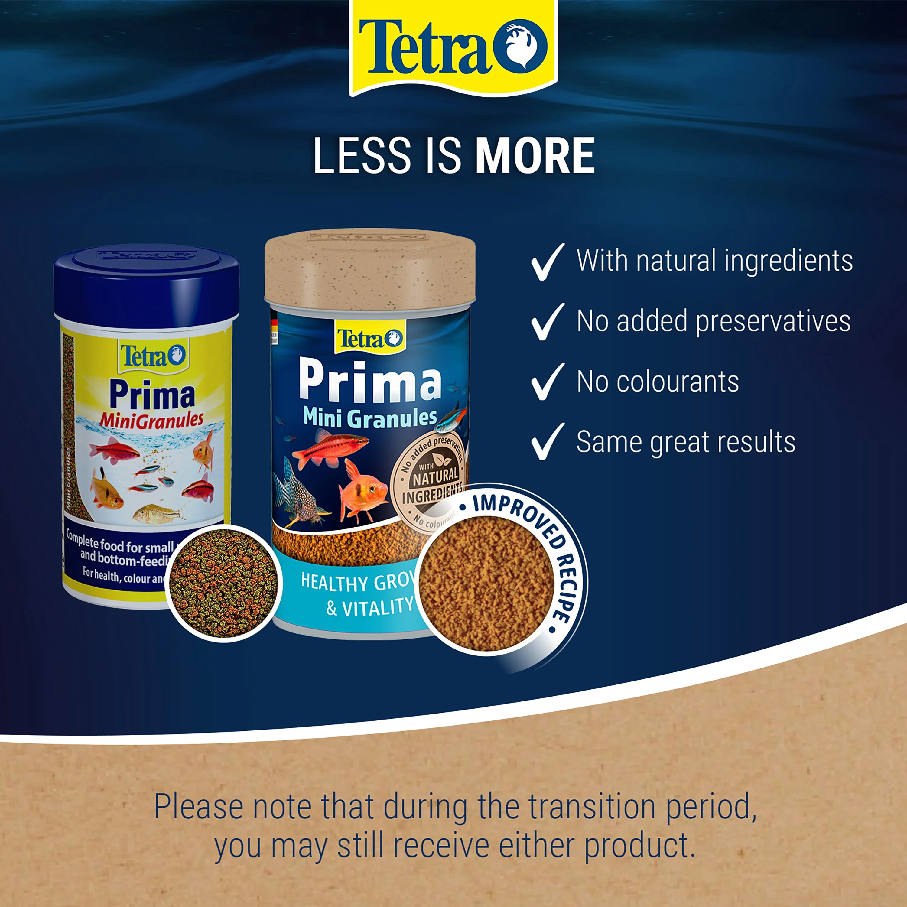 Tetra Prima 45g Sinking Mini Granules Tropical Fish Food - Image 3