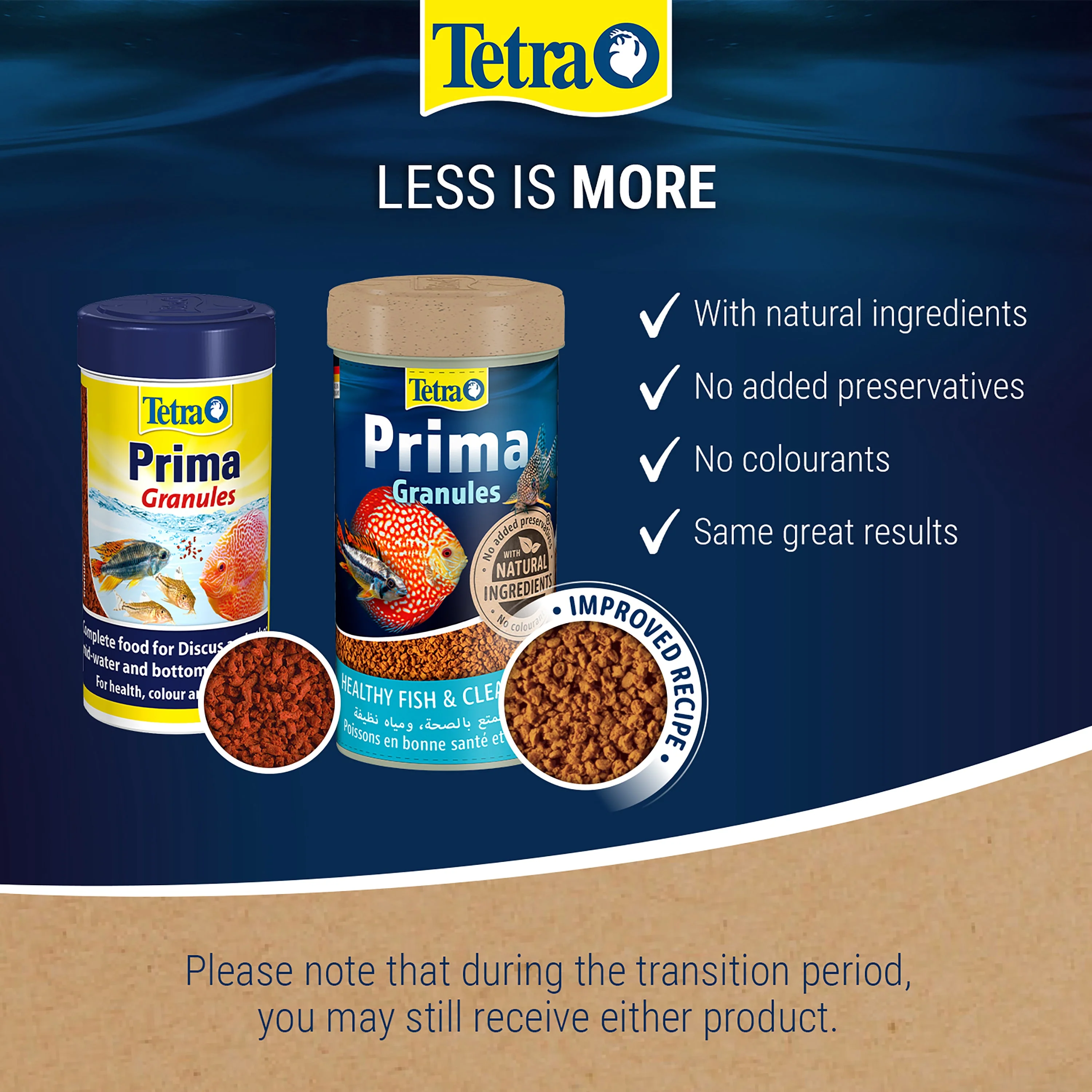 Tetra Prima 75g Sinking Granules Tropical Fish Food - Image 3