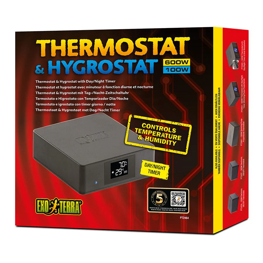 Exo-Terra Thermostat 600w & Hygrostat 100w